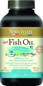 Spectrum Essentials Fish Oil With Vitamin D (1X250 Sgel)