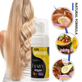 Private Label Hair Care Korea Natural Strong Hold Organic Formula Long-Lasting Hold Rosemary Nourishing Hair Styling Mousse (Option: Yellow-120ML)